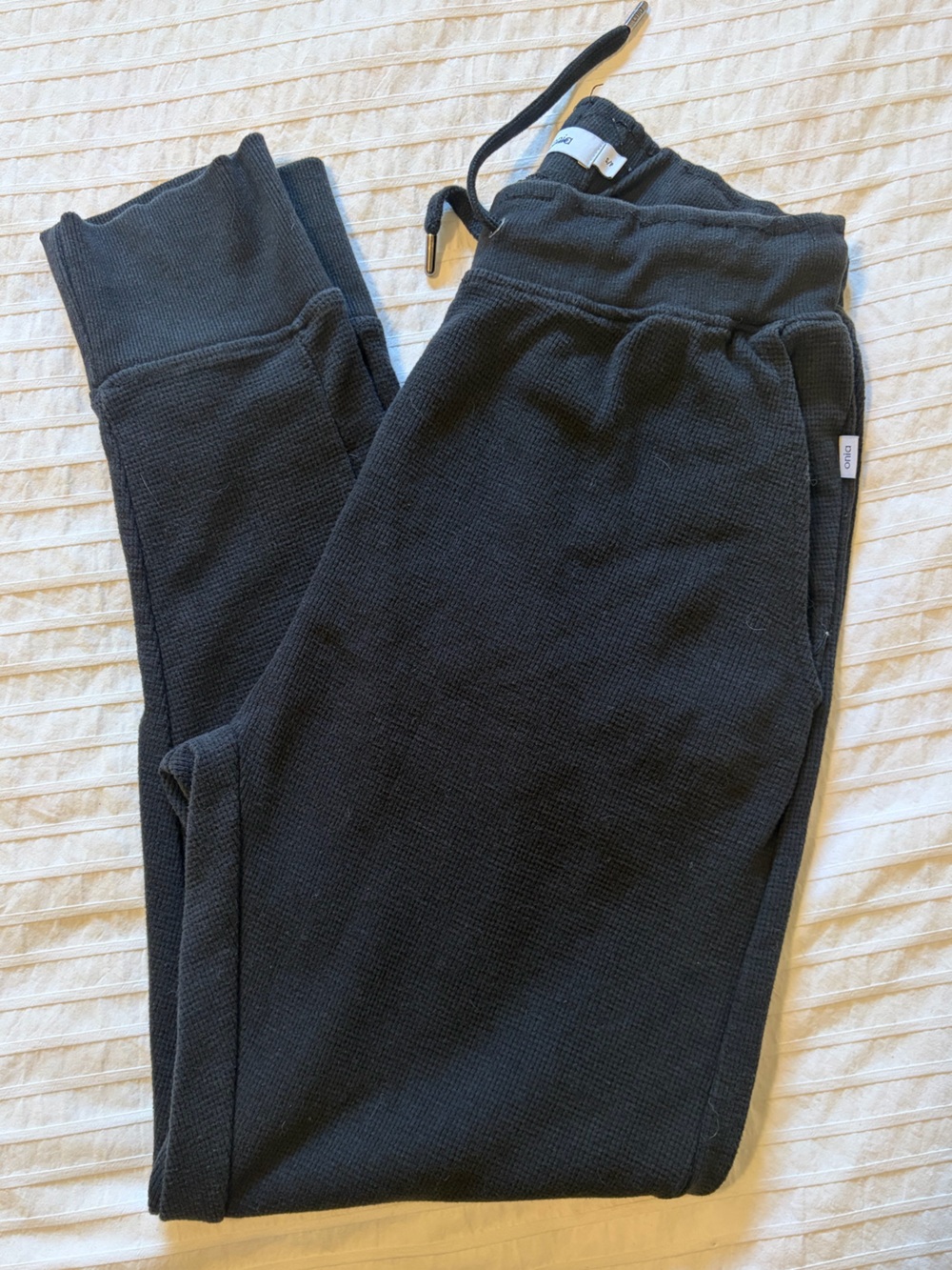 ONIA- size small black waffle-knit jogger pants